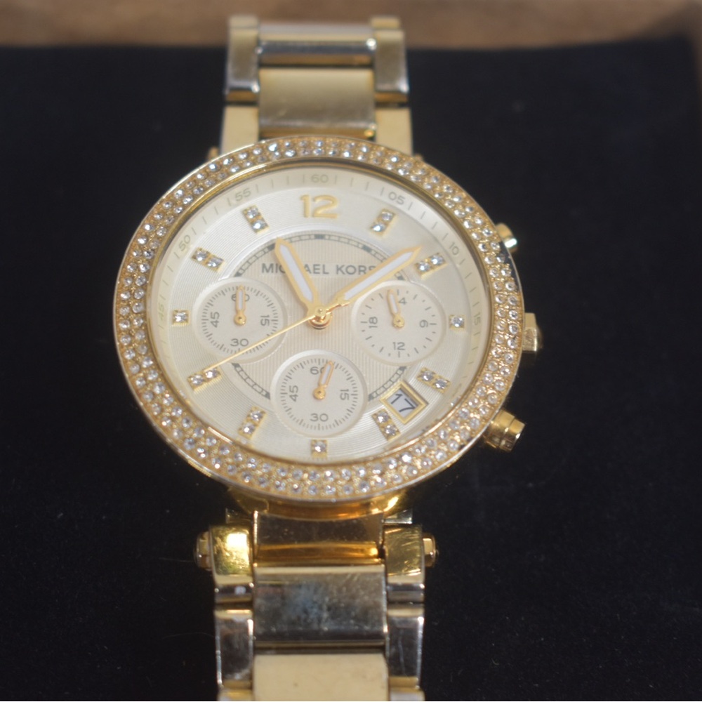 Michael Kors Parker Yellow Dial Stainless Steel Ladies Watch MK5354 - Picture 15 of 15